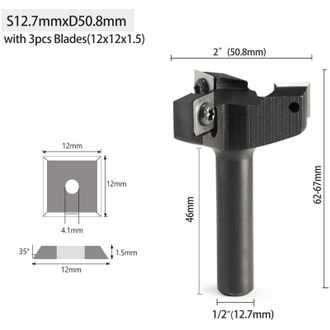 OEM Cepillo De Acabado Profesional De 3 Hojas - 12 Mm X 50,8 Mm - Para Un Alisado Y Nivelado Precisos En Madera Y Materiales Derivados De La Madera