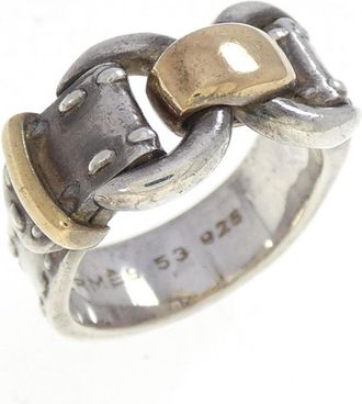 Herm&egrave;s Silver 925 Band Ring (Pre-Owned)