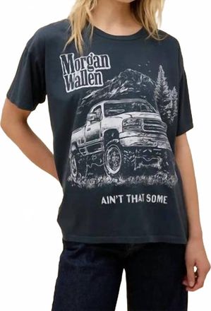 Daydreamer Womens Morgan Wallen Aint That Some Tee Top In Vintage Black