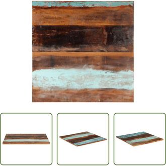 vidaXL vidaXL Tavolo in legno di recupero - Piano Tavolo Quadrato 80x80 cm 25-27 mm in Legno di Recupero