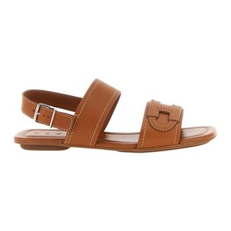 Hogan Flat Sandals, female, Brown, Size: 6 1/2 US H685 Flat Sandals