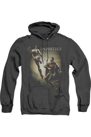 Gildan Injustice Gods Among Us Battle Of The Gods Adult Heather Hoodie / Hooded Sweatshirt