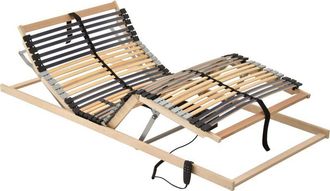 vidaXL Base de lamas Marrón 70 x 190 cm Madera de haya maciza Vidaxl