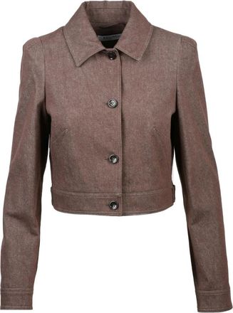 Max Mara Carpa Jacket - Dames - Spijkerjassen - Bruin - XS - Katoen - Jassen