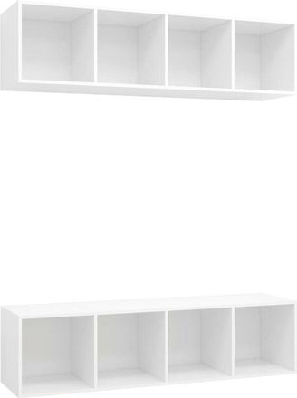vidaXL Vidaxl - Wall-mounted tv Cabinets 2 pcs White Engineered Wood
