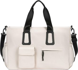 Generic 1pcs Travel Yoga Duffel Bag Sports Gym Handbag with Dry Wet Separated Pocket,Compatible For Men And Women Overnight(Beige)