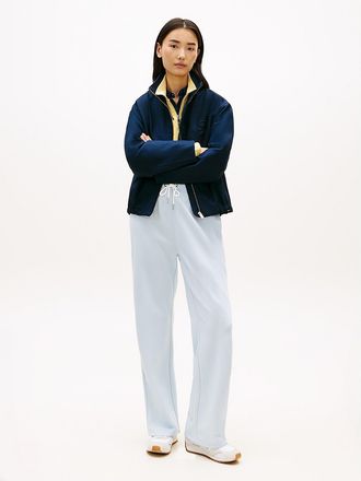 Tommy Hilfiger Womens Brushed-Back Wide Leg Sweatpant - Breezy Blue - XL