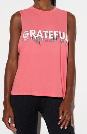 Spiritual Gangster Grateful Ascent Vibe Graphic Tank in Crimson Rose at Nordstrom, Size X-Small