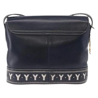 Saint Laurent Pre-owned Vintage Schoudertas - Dames - Pre-owned - Blauw - Maat: ONE Size Leer
