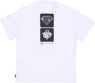 Iuter Witte Crew Neck Korte Mouw Tee - Heren - T-shirts - Wit - XL - Katoen - Tops