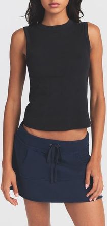 SKIMS High Crewneck Tank in Washed Onyx at Nordstrom, Size Xx-Small