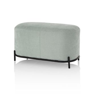 Aquadesign Banco de metal y tela verde menta