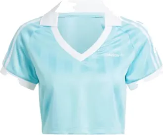 adidas (WMNS) adidas Football Crop Top Light Aqua IR9779