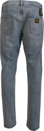 Dolce & Gabbana Mens Blue Wash Slim Fit Cotton Denim Jeans Clothing