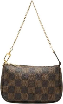 Louis Vuitton Pre-owned Mini Pochette Accessoires - Dames - Vintage Mini Tas - Bruin - ONE Size - Vintage