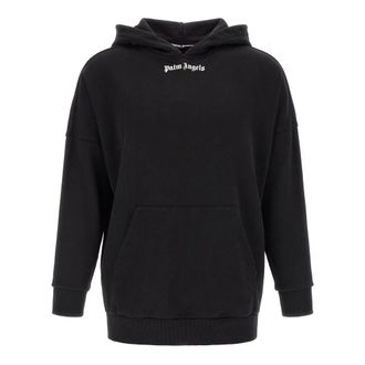 Palm Angels Hoodies, male, Black, Size: XL Classic Logo Over Hoodie