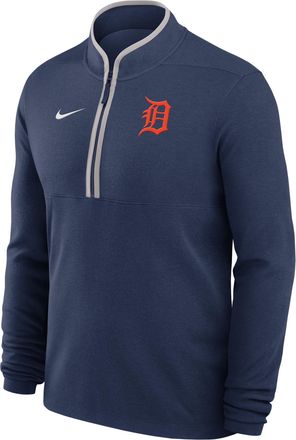 Nike Detroit Tigers Victory Nike Mens Dri-FIT MLB 1/2-Zip Long-Sleeve Top in Blue | 03430BOGDG-SZN