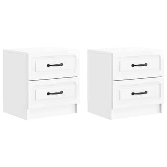 vidaXL Armario De Noche Con Caj&oacute;n 2 Pcs Brillante 43 X 34,5 X 44,5 Cm Vidaxl