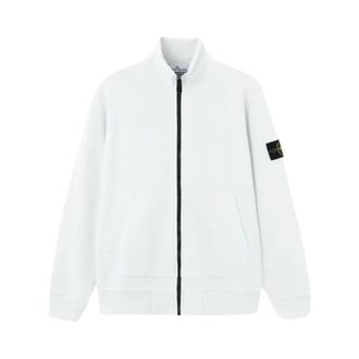 Stone Island Zip-throughs, male, White, Size: 2XL Zip Up Cardigan