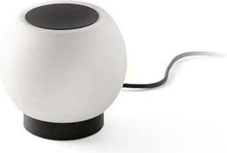 Faro Barcelona Moy L&aacute;mpara De Sobremesa Negra Liso Con Interruptor 40065