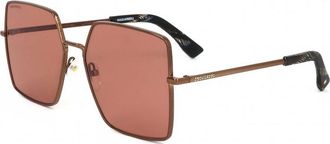 Dsquared2 Womens D20052 59 S EX4 Sunglasses - Brown - One Size