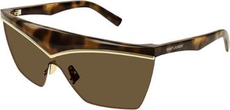 Saint Laurent Ladies Black Shield Sunglasses SL614MASK 002