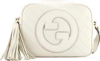 Gucci Blondie NM Camera Diagonal gewatteerde leren kleine crossbodytas - Beige
