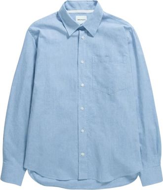 Norse Projects Chambray Overhemd - Heren - Casual Overhemden - Blauw - S - Overhemden