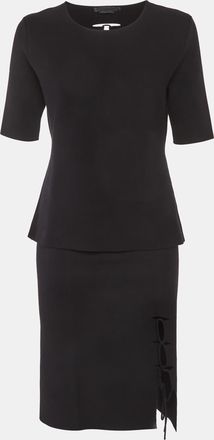 Alexander Wang Black Stretch Knit Lace-Up Set