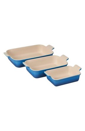 LE CREUSET The Heritage Set of 3 Rectangular Baking Dishes in Marseille at Nordstrom
