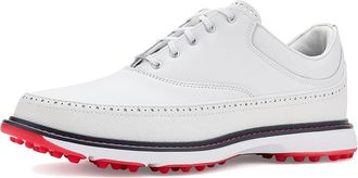 adidas Golf MC80 Spikeless Golf Shoes Mens Golf Shoes Ftwr White/Collegiate Navy/Red : 11.5 D - Medium, Leather