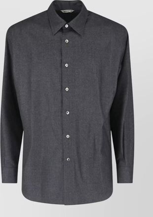 Auralee long sleeve button down collar shirt