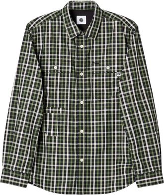 Pretty Green Herenoverhemd met Pelton-ruitjespatroon (Zwart)