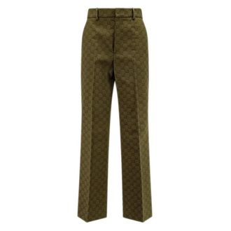 Gucci Wide Trousers, female, Brown, XL, Flare Trousers