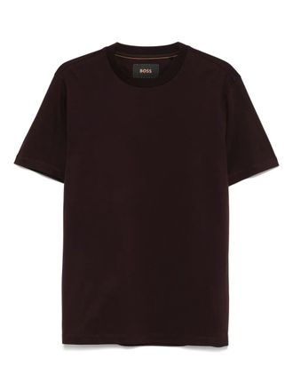 BOSS mercerized-cotton T-shirt - men - Cotton - S - Brown
