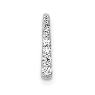 Diamond2Deal 14k White Gold 1/10 carat Diamond Fancy Chain Slide