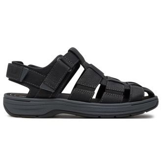 Clarks Saltway Cove Leather Mens Slingbacks Sandals - Black - Size:UK 9
