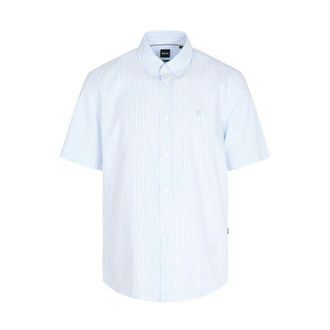 HUGO BOSS Liam Shirt - male - Hugo - Short Sleeve Shirts - Blue - S - Shirts