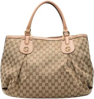 Gucci Pre-owned Handbags, female, Brown, Size: ONE SIZE Pre-owned Tote Bag