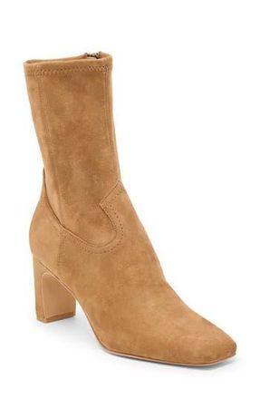 Dolce Vita Roan Block Heel Bootie in Light Brown Stella Suede at Nordstrom Rack, Size 8