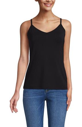 Lands End Cooling V-neck Camisole in Black at Nordstrom, Size X-Large