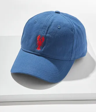 Talbots Lobster Baseball Cap - Navy Blue Dusk/Red - 001 - 100% Cotton Talbots