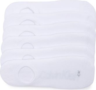 Calvin Klein 6-Pack Liner Socks in White at Nordstrom Rack