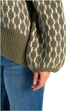 H&eacute;st Fam Sweater Short - - Knitwear - Donna - Verde - XS