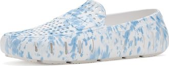 Floafers Country Club Print Mens Shoes Blue Tie Dye/Bright White : 11 D - Medium, Synthetic