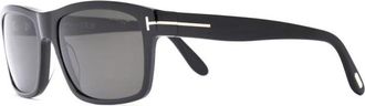 Tom Ford August Zonnebril - Heren - Zonnebrillen - Zwart - 58 MM - Accessoires