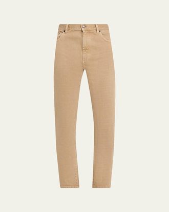 Ermenegildo Zegna Mens Cotton Roccia Slim Five-Pockets Pants
