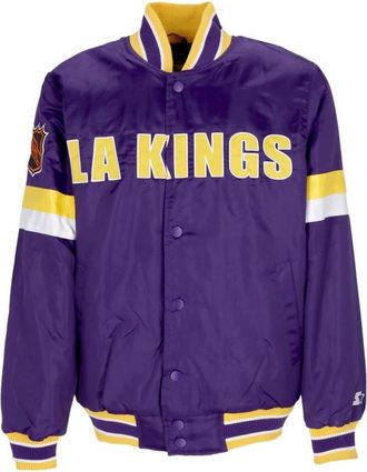 Starter Vintage Diveplay Satin Varsity Jacket - Heren - Bomber jackets - Veelkleurig - M - Leer - Jassen