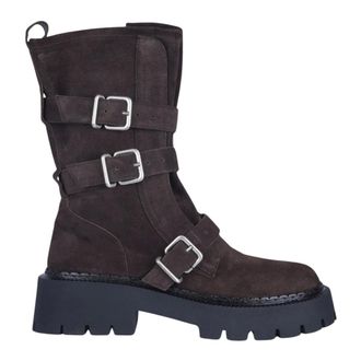 Vic Mati&eacute; Schoenen, Dames, Bruin, 36 EU, Su&egrave;de, Enkellaarsjes van Su&egrave;de
