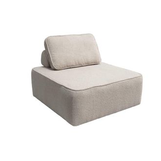 Sweeek M&oacute;dulo para sof&aacute; modular en tejido borreguito, beige